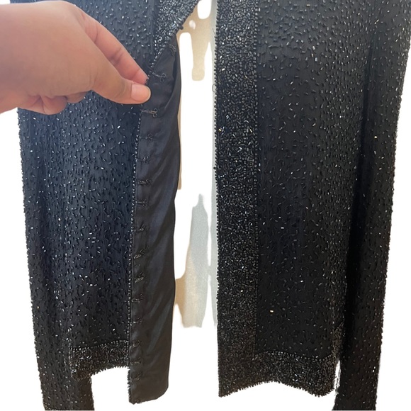 Vintage 1970’s Ste’Nay Beaded Silk Jacket Cover Up - Picture 3 of 7